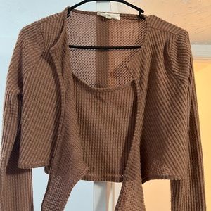 NWOT 2pc Crop Top Set